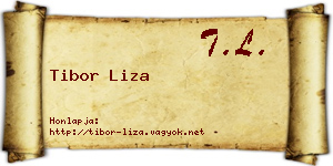 Tibor Liza névjegykártya